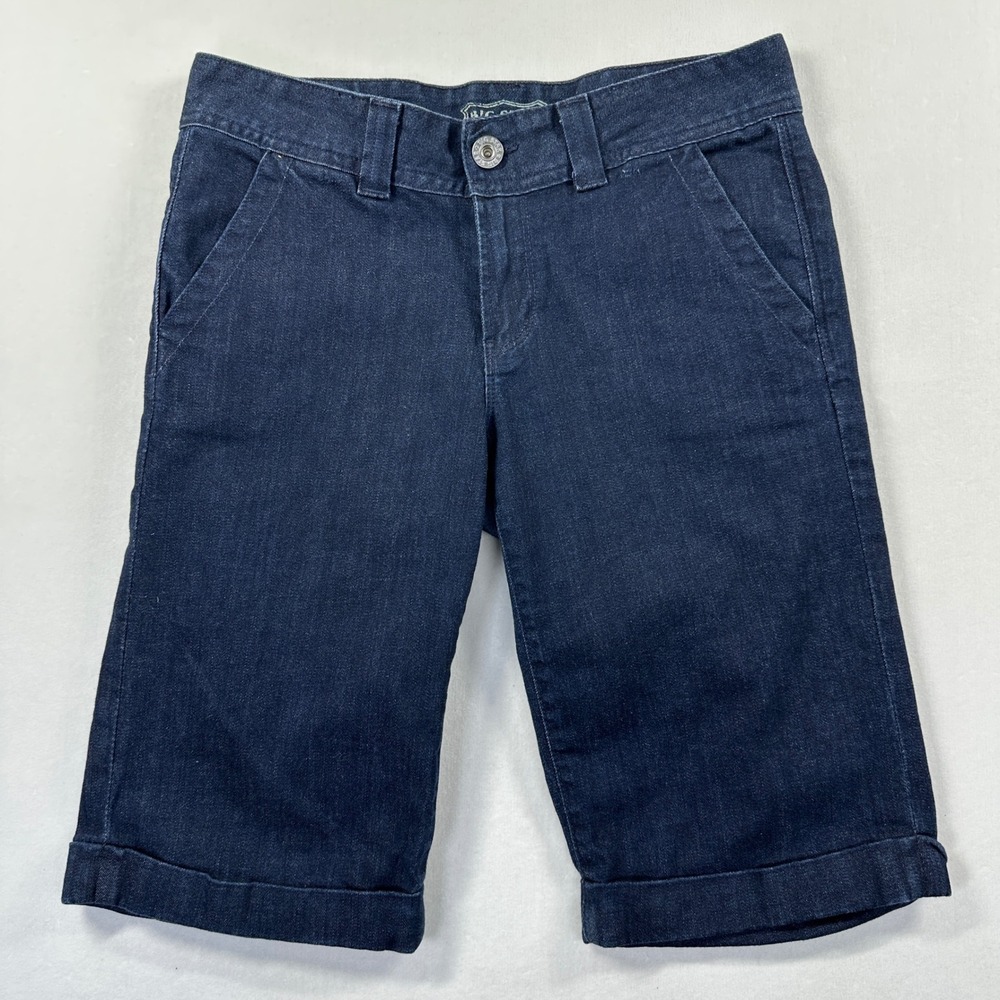Big Star Denim Bermuda Shorts 28 Dark Blue Cuffed Y2K Indie Sleaze USA Jorts